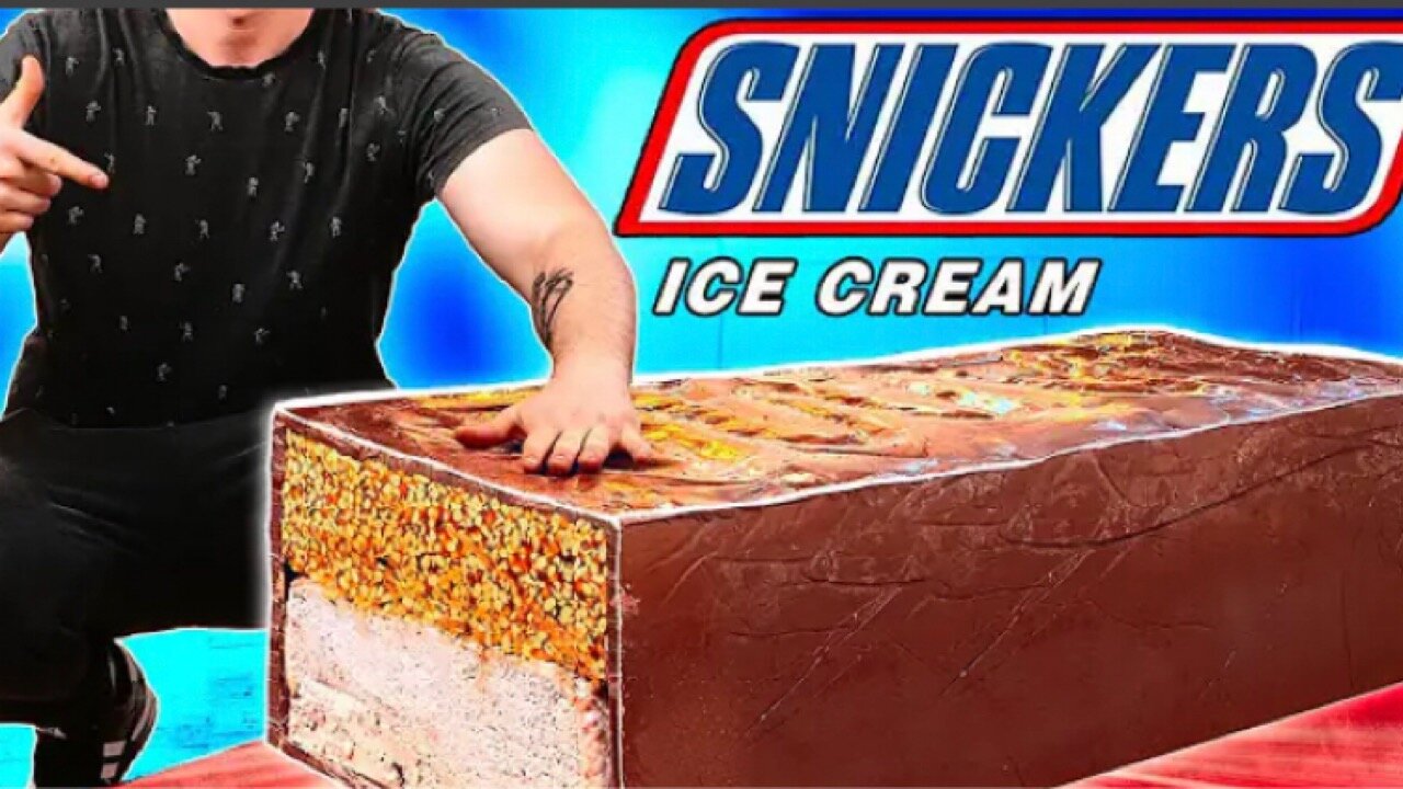 I Made A Giant 440-Pound SNICKERS Ice cream