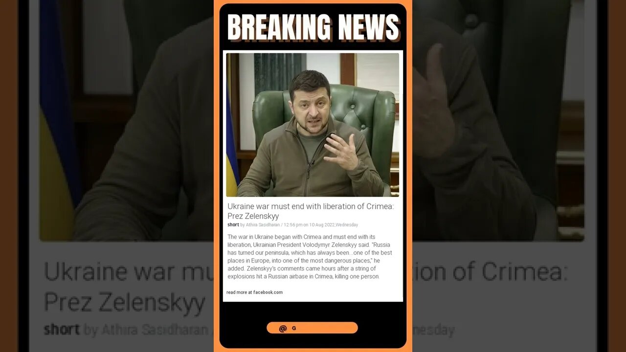 Latest Headlines: Ukraine war must end with liberation of Crimea: Prez Zelenskyy #shorts #news