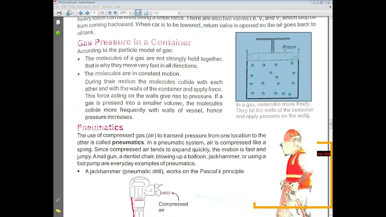 PHYSICS Class 8th Lecture#6 UNIT#7 Gas pressure in a container