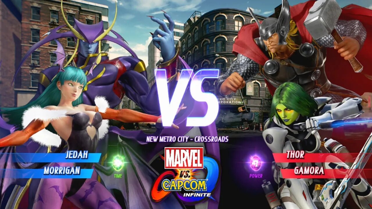 Jedah & Morrigan VS Thor & Gamora Marvel vs Capcom Infinite