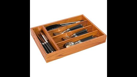 Night Tree (2.5" Deep) expandable drawer organizer for silverware utensils kitchen gadgets and...