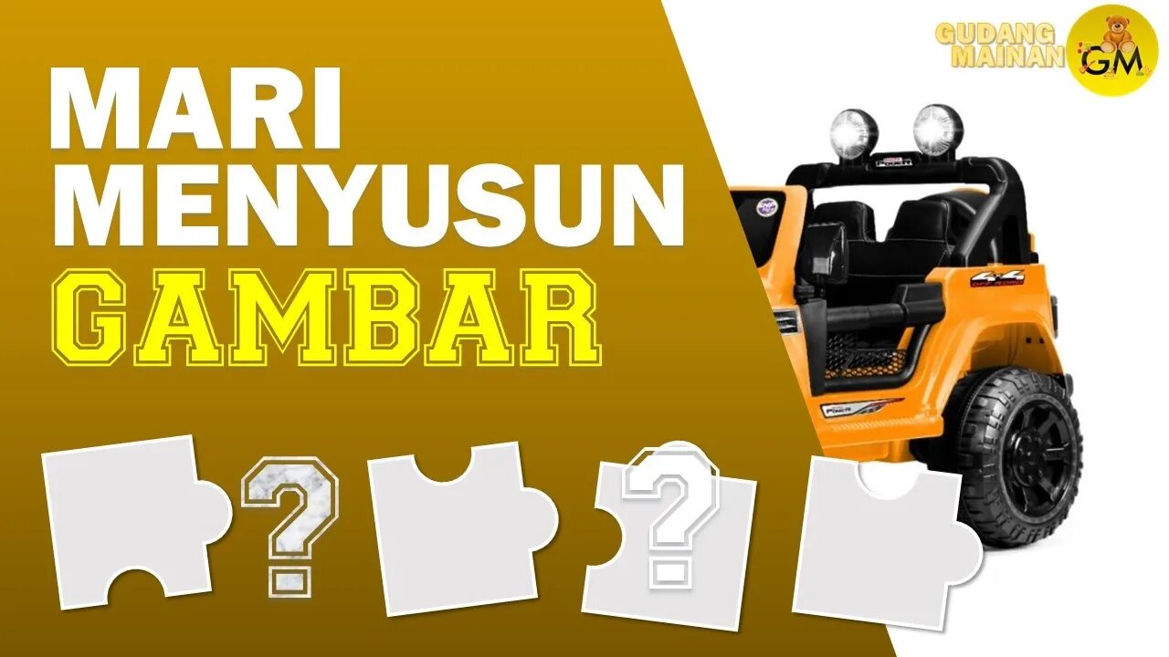 Tingkatkan ketajaman mata anak || mainan anak || menyusun Gambar MAINAN JEEP WARNA ORANGE