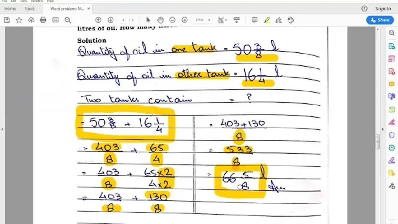 Class 4th Maths A 22 07 2020