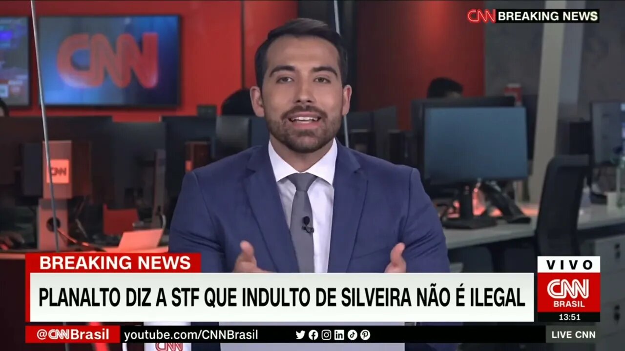 Planalto responde ao STF que perdão a Silveira é constitucional | LIVE CNN @shortscnn