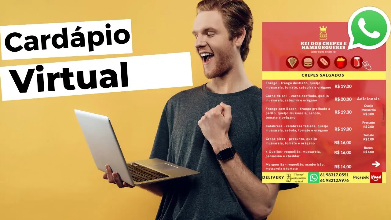 Como Funciona um Cardápio Virtual Para WhatsApp / Messenger / Email