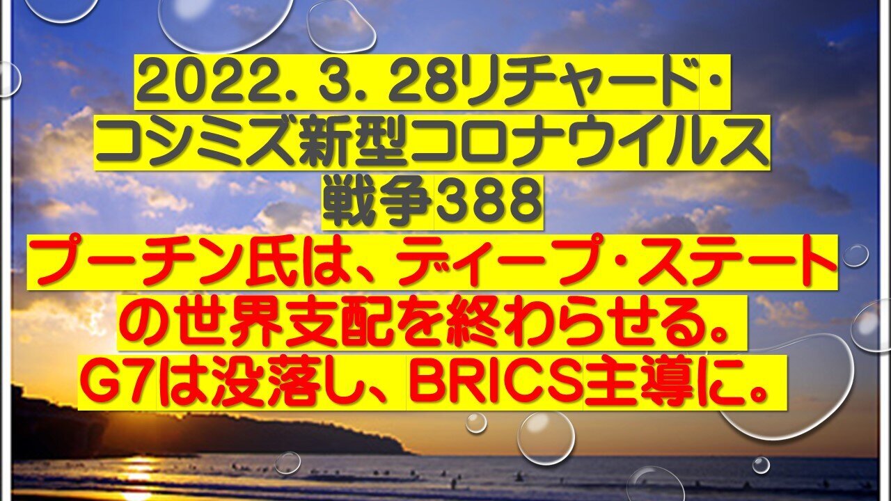 2022.03.28 リチャード・コシミズ新型コロナウイルス戦争３８８