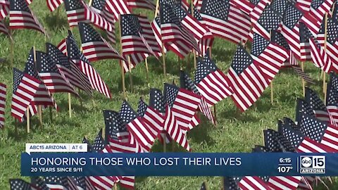 Chaparral High School students honoring those who lost their lives on 9/11