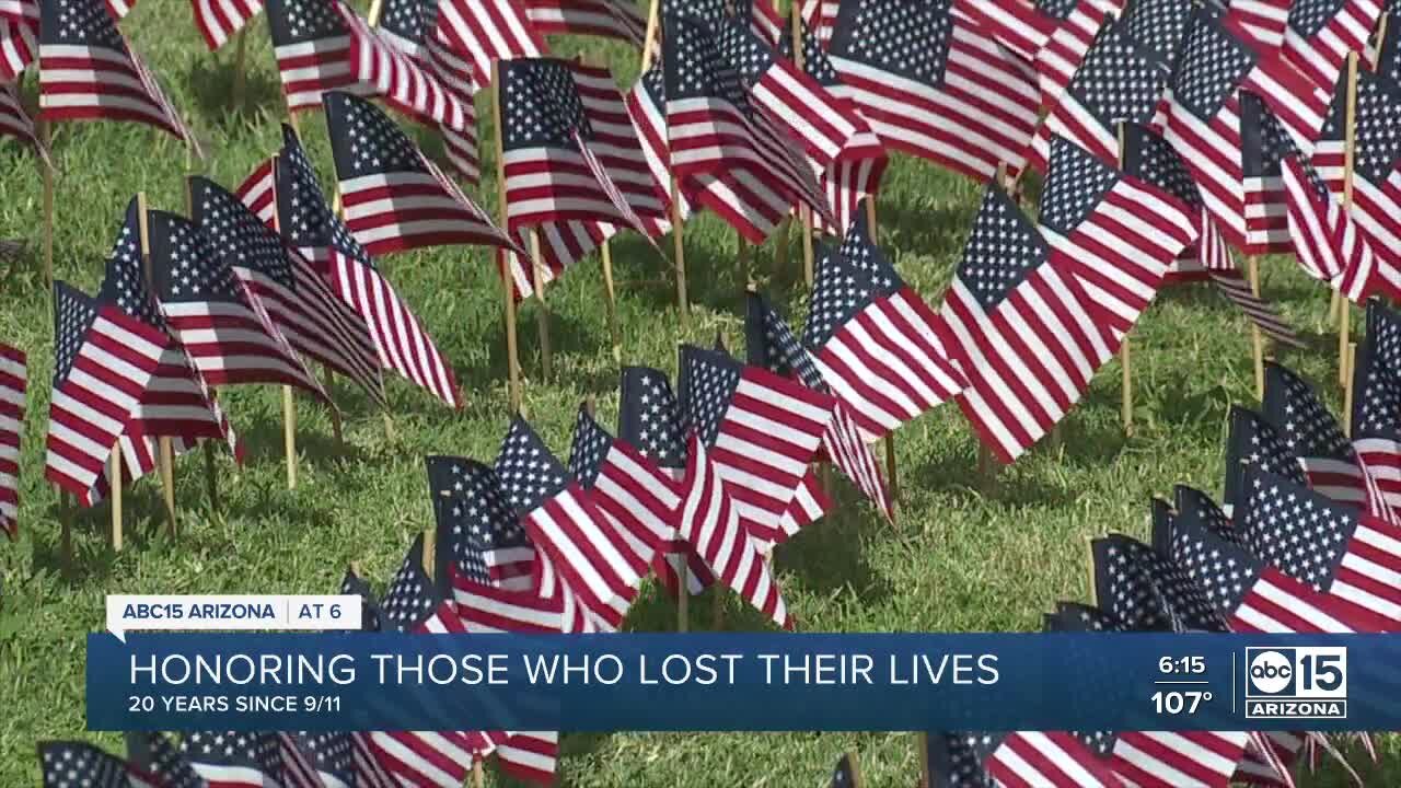 Chaparral High School students honoring those who lost their lives on 9/11