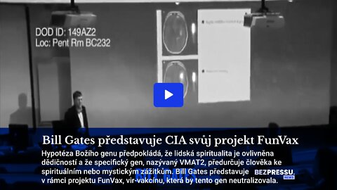 Bill Gates představuje CIA svůj projekt FunVax