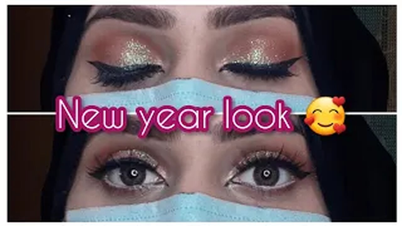 New year eye makeup look | glam look of 2022 | shimmery eye makeup look | by fiza farrukh