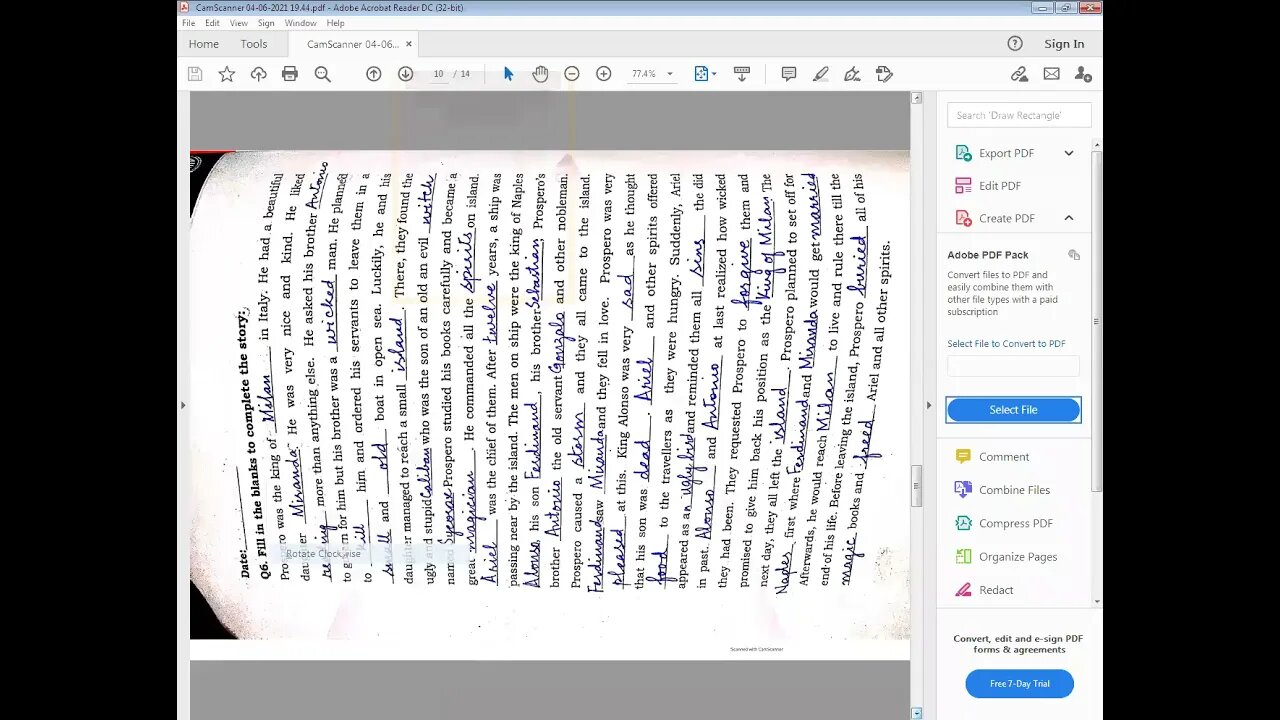 ENG A CLASS 7 27 APRIL 2021