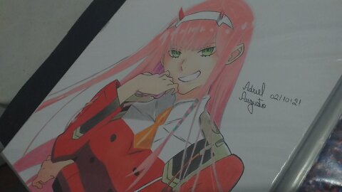 Zero Two drawing