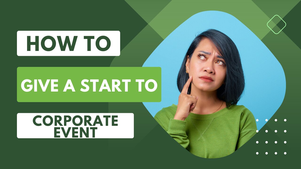 How to give a start to a Corporate Event #comparing #anchoring events