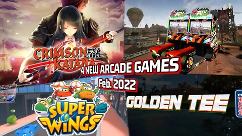 4 New Arcade Releases Including Crimson Katana EXA Label & Golden Tee PGA Tour