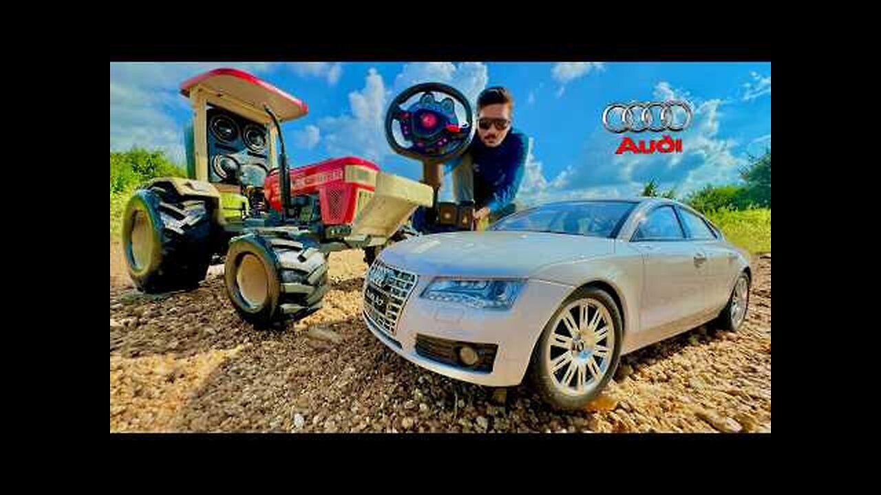 RC Swaraj 855 Tractor Vs RC Audi A7 Car - Chatpat toy TV