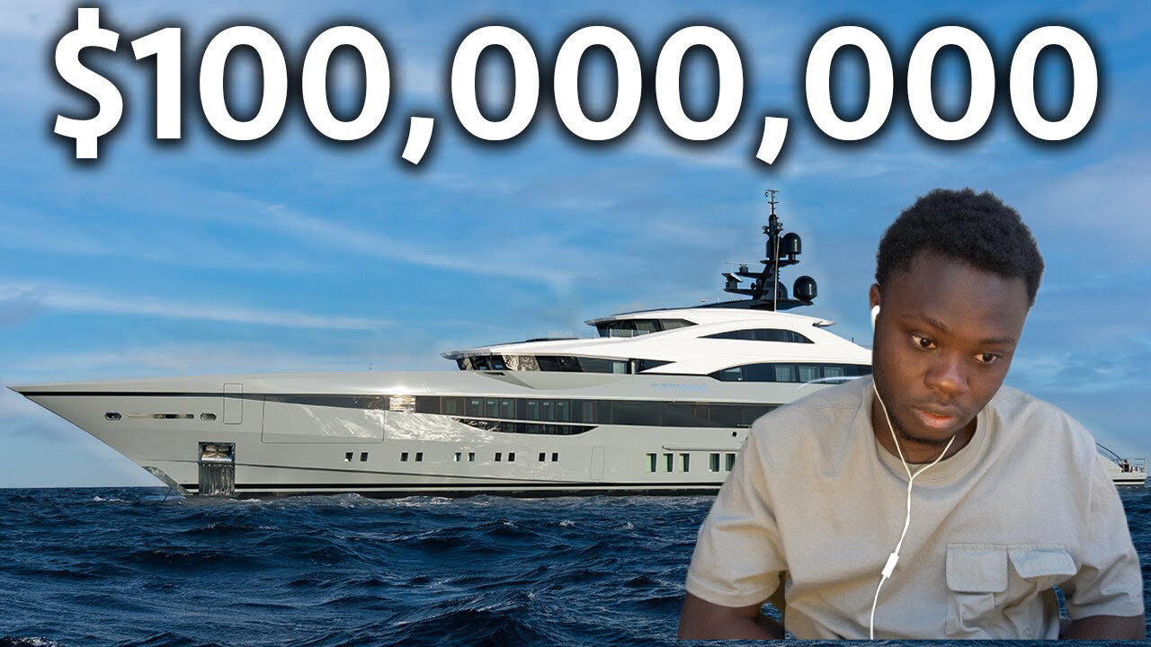 Touring a $100,000,000 Brand New MEGAYACHT with 2 Swimming Pools { reaction }