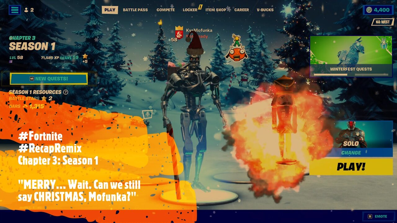 #Fortnite CH3 S1 - RecapRemix - 10 - MERRY... Wait. Can we still say CHRISTMAS, Mofunka?