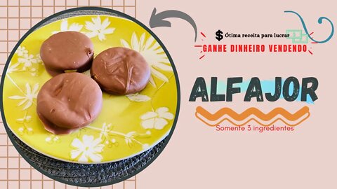 ALFAJOR, ÓTIMA RECEITA!!! | SÓ 3 INGREDIENTES | EXCELENTE PARA VENDER E GANHAR DINHEIRO!!! #alfajor