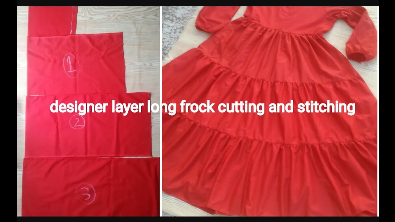 Layer frock cutting and stitching