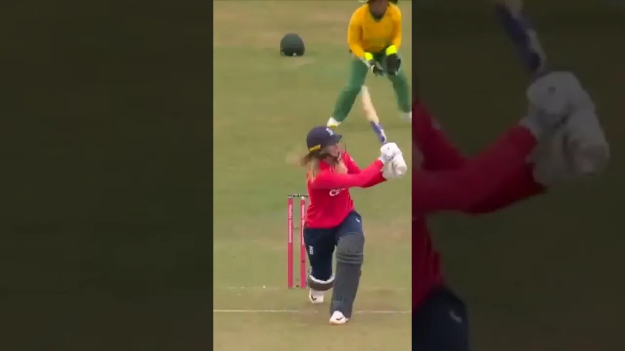 Sophie Ecclestone hit back to back 2 sixes vs South Africa in 3 t20i , Sophie Ecclestone batting