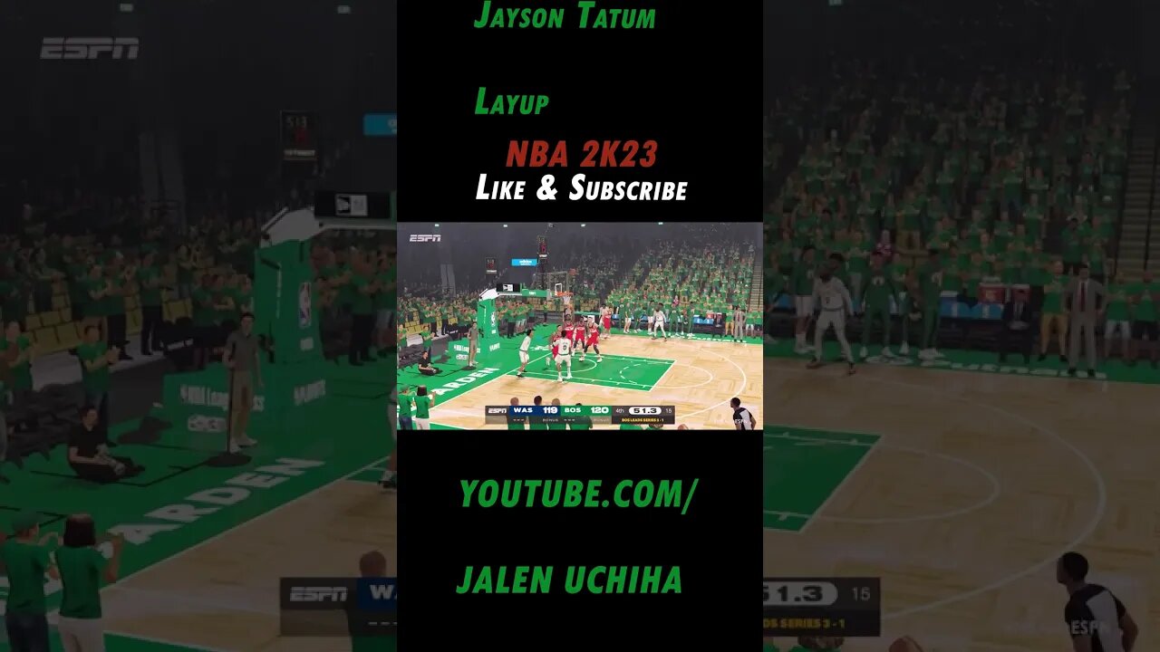 Jayson Tatum Layup #nba #2k23 #jayson tatum #jalen uchiha #shorts