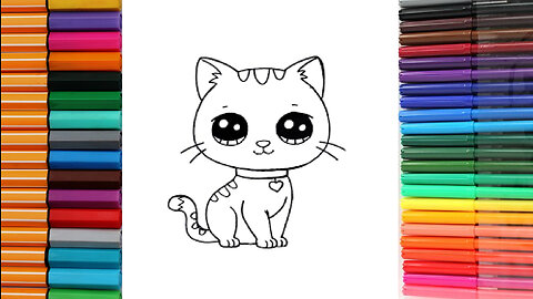 How to draw cute cat | Easy drawing