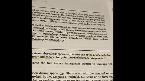Origins of Transgender operation!…