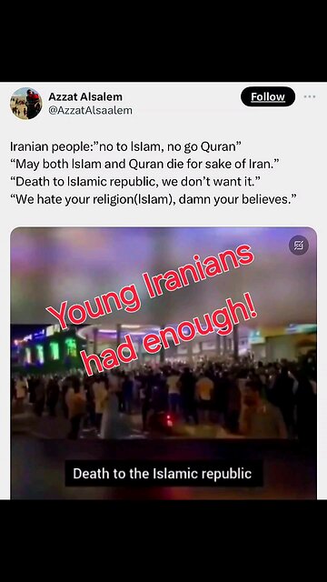Iranians had enough. Starting to call NO to Islam!