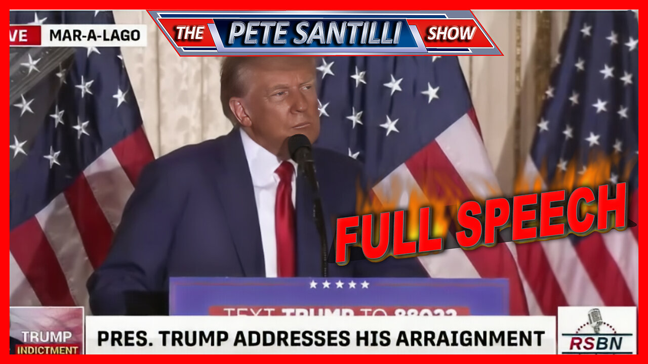 PRESIDENT DONALD TRUMPS POWERFUL SPEECH AFTER HIS ARRAIGNMENT AT MAR-A-LAGO