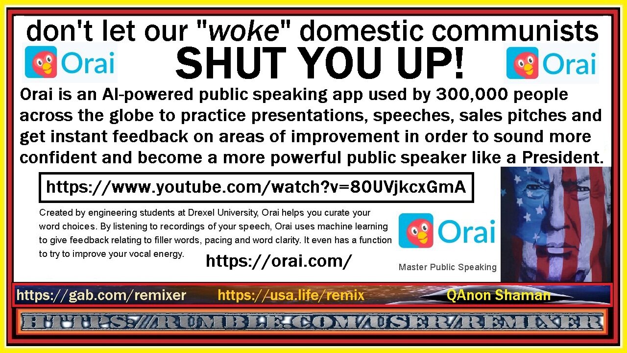 don't let our "woke" domestic communists SHUT YOU UP