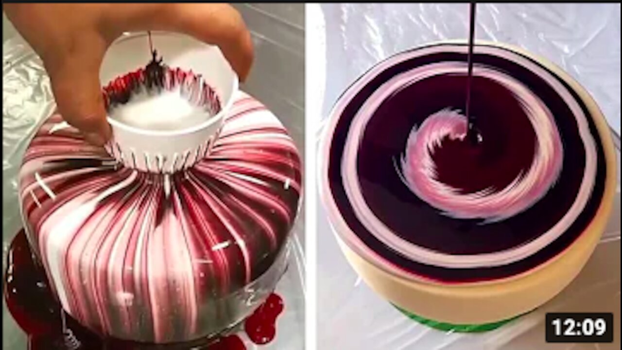 Most Satisfying Mirror Glaze Cake Decorating Compilation