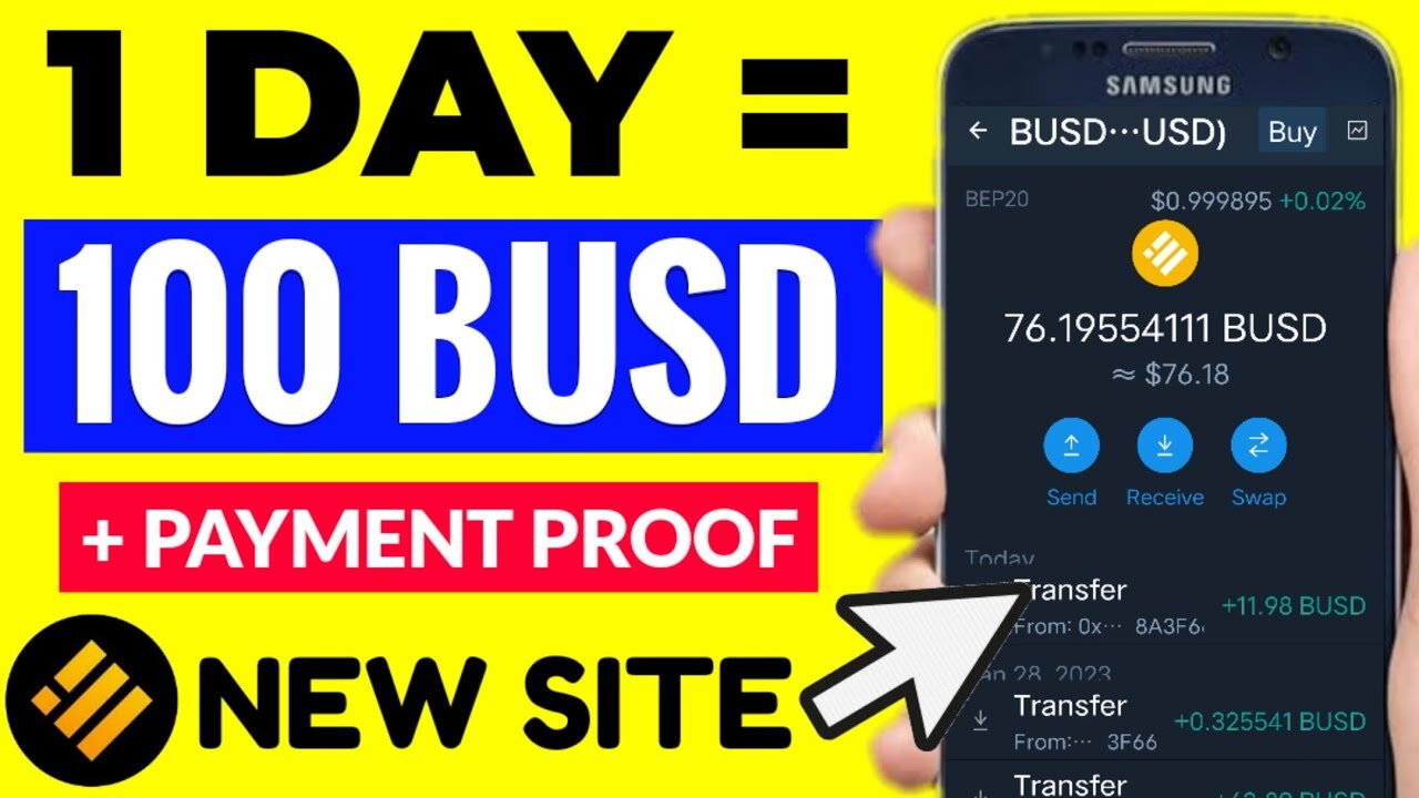 1 DAY = 100 BUSD 💸 + Payment Proof! Legit BUSD Mining Site 2023 | BUSD Miner