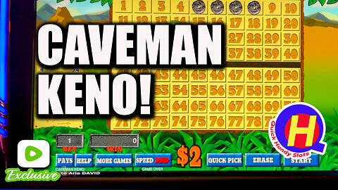 Rumble Exclusive! Caveman KENO! QHS Free Play May: Day 12