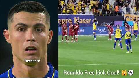 Cristiano Ronaldo 40 meters Free kick goal vs Abha !!⚽🙀🥵