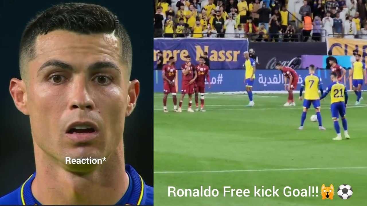 Cristiano Ronaldo 40 meters Free kick goal vs Abha !!⚽🙀🥵