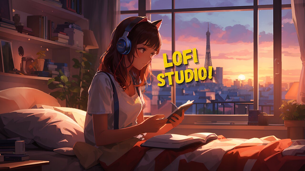 Lofi studio 🌊 Dive into tranquility with soothing sounds melodies 🎧