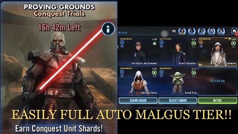 Full Auto Malgus Tier of Proving Grounds Event | Star Wars Galaxy of Heroes