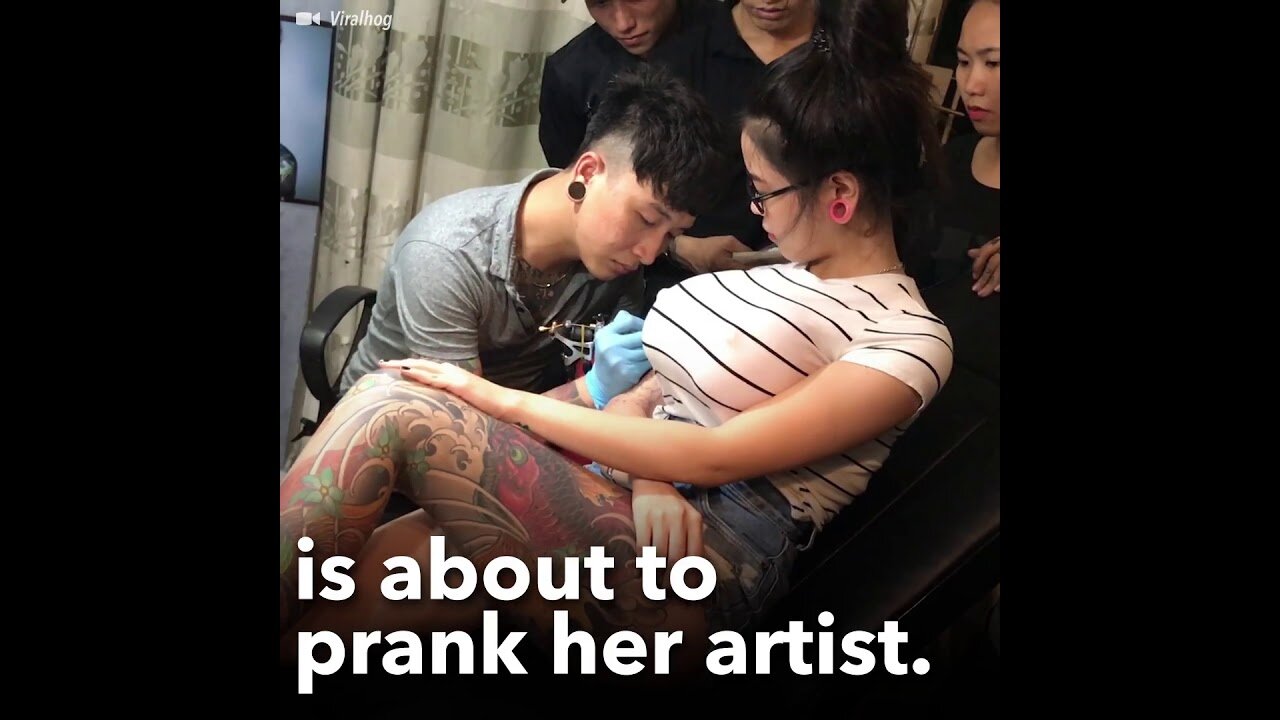 New prank prank tattoo effect viral video on America in 2023