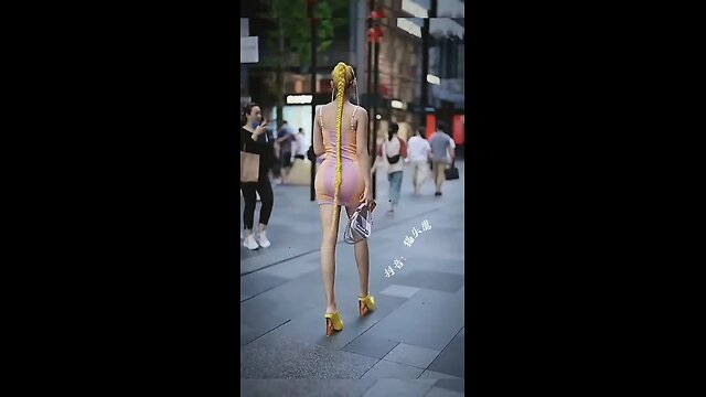 beautiful chinese girl street fashion tiktok