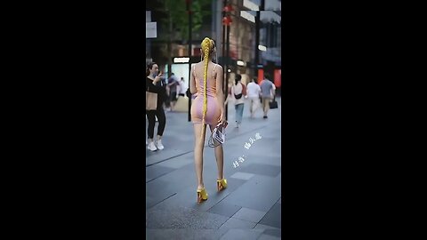 beautiful chinese girl street fashion tiktok