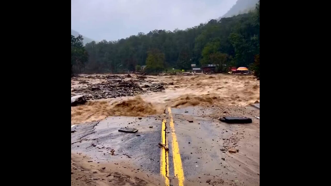 Devasting Aftermath In Chimney Rock, NC After Hurricane Helene