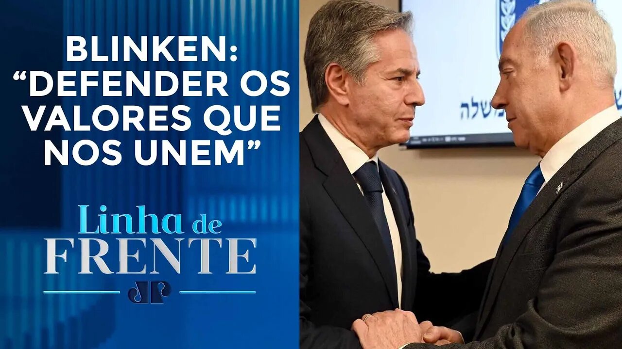 Secretário dos EUA promete apoio militar à Israel e pede precaução com civis palestinos | LINHA DE FRENTE