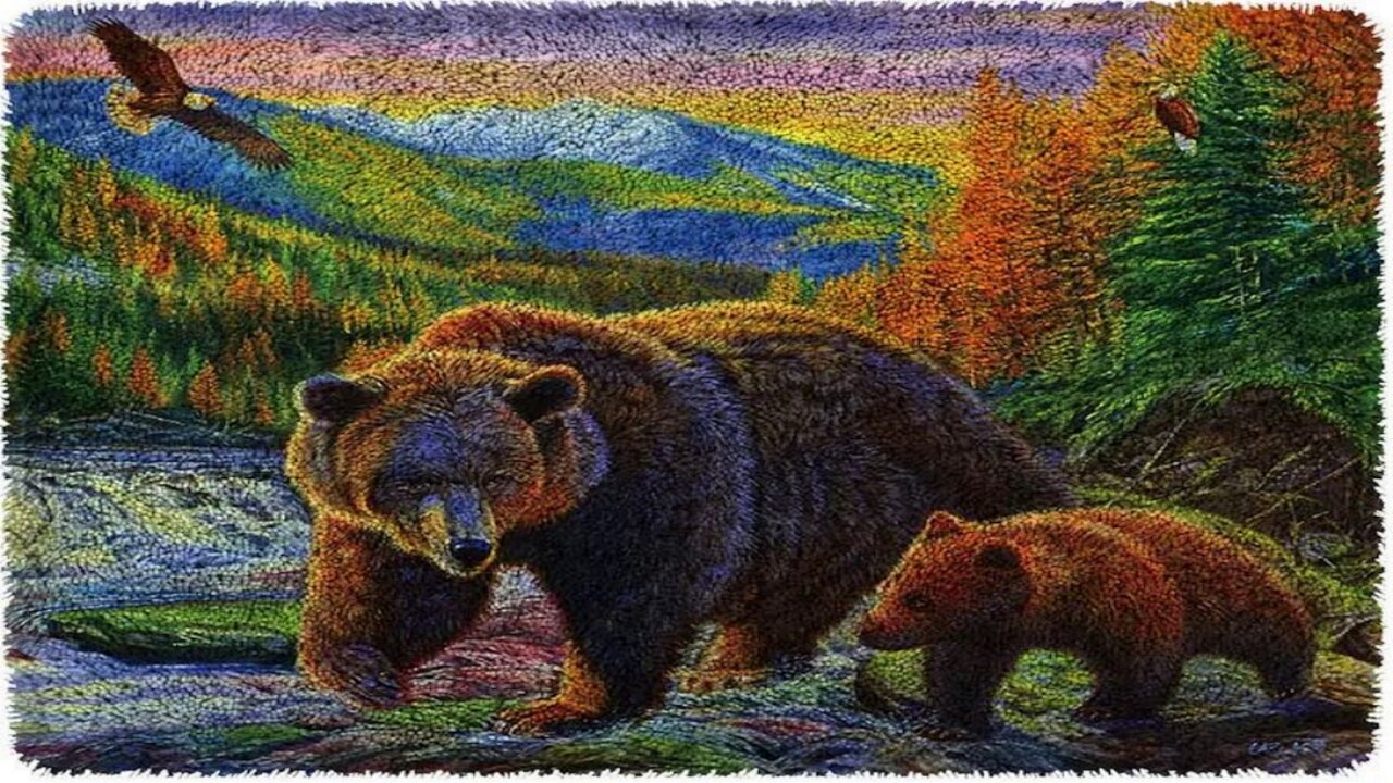 Bears Scenery | Rug Making Latch Hooking Kit