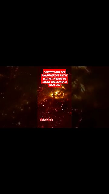 Scientists have just announced they've found an unknown cosmic object inside a #blackhole #shorts