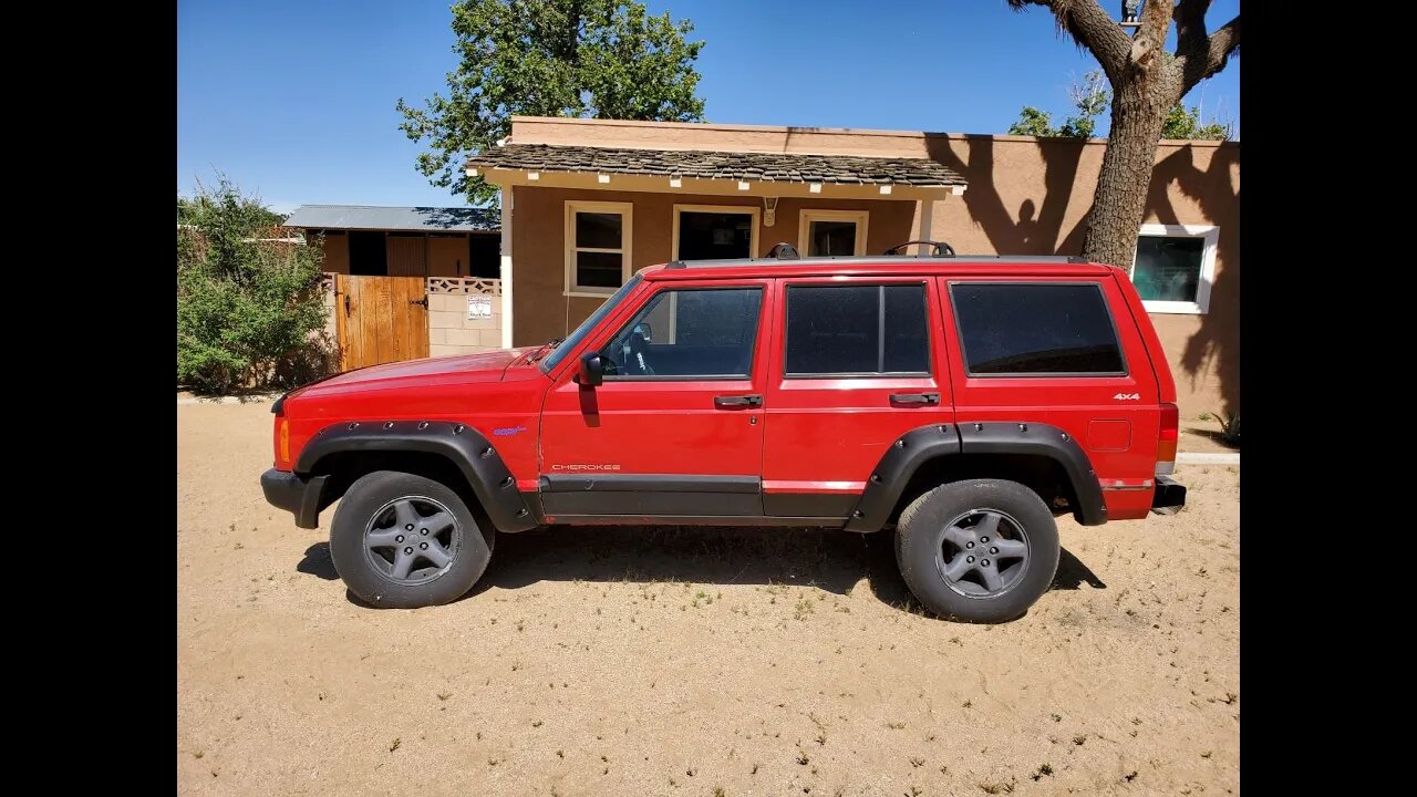 Jeep Cherokee XJ 4 door Bushwacker cut out fender flare install.