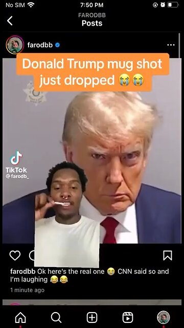 @farodbb TikTok President Trump Mugshot
