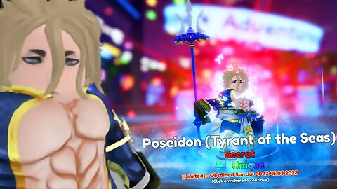 TESTEI O POSEIDON COM UNIQUE NO ANIME ADVENTURES