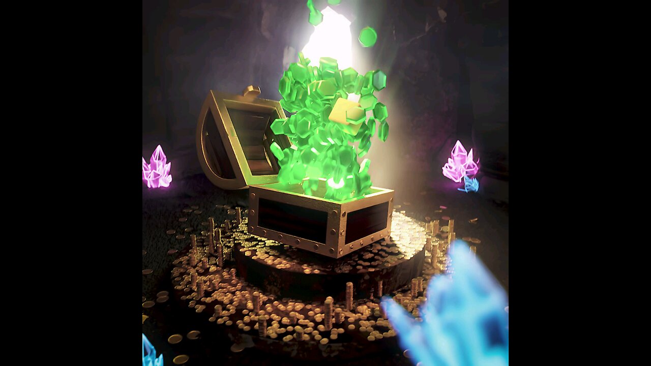 3d Digital Green Diamonds Box