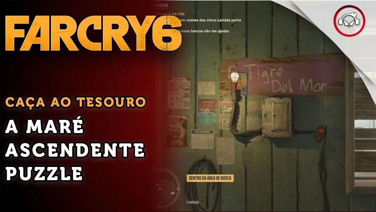 Far Cry 6, Caça ao tesouro, Como resolver o puzzle maré ascendente | super dica PT-BR