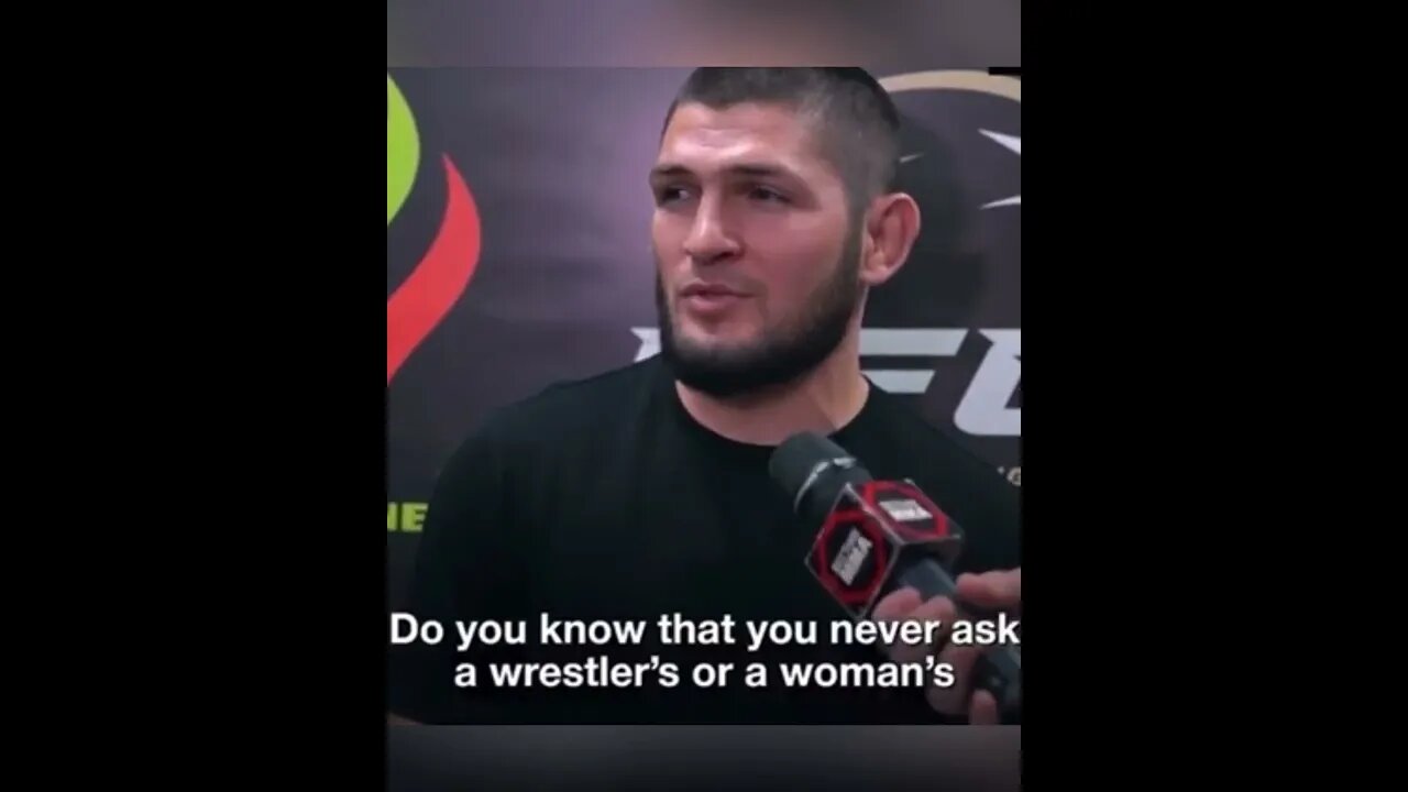 Khabib Nurmagomedov “never ask a woman or wrestler about weight”